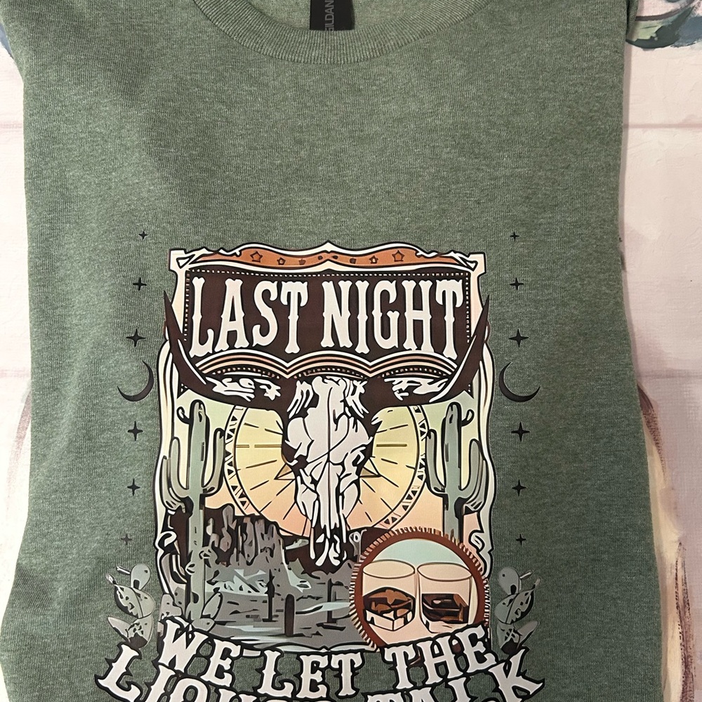 Gildan Heather Green Heavy Cotton Tee